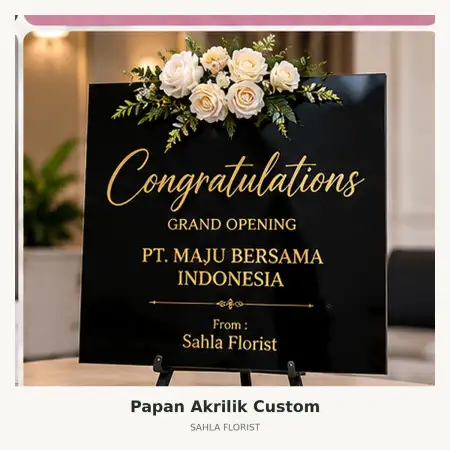 Papan Bunga Akrilik Bengkulu Tengah